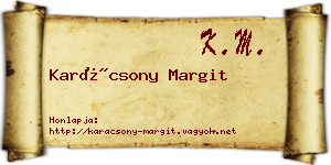 Karácsony Margit névjegykártya